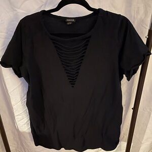 Torrid Black Cutout Top